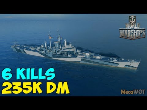 World of WarShips | Des Moines | 6 KILLS | 235K Damage - Replay Gameplay 1080p 60 fps