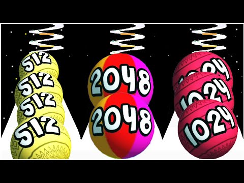 Merge 2048 Run Ball - Gameplay Walkthrough - Max Levels (Lvl 21-40)
