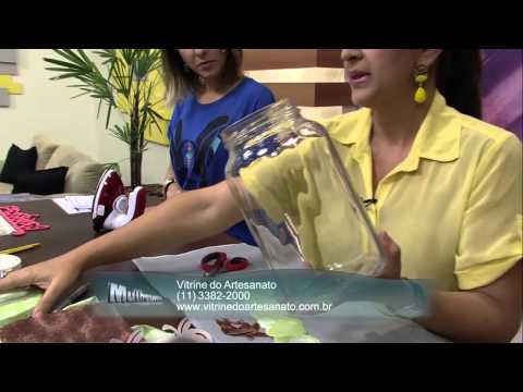 Mulher.com 13/08/2013 Isamara Custodio - Pote de Vidro Decorado com Maça P 1/2