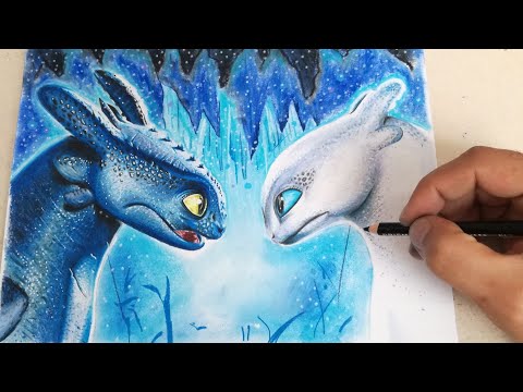 COMO DIBUJAR A FURIA NOCTURNA Y FURIA LUMINOSA | drawing how to train yout dragon 3