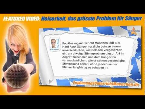 Pop Gesangsunterricht München | Heiserkeit, das größte Problem für Sänger