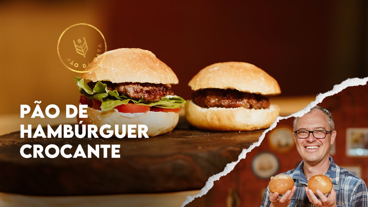 PÃO DE HAMBÚRGUER CROCANTE TIPO DO MADERO | SÓ QUE MELHOR