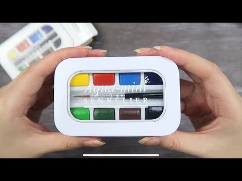 [Hora cụ Lỗ Store] Review màu nước Sennelier Aqua Mini 8 màu | Watercolor Speed ​​​​Paint