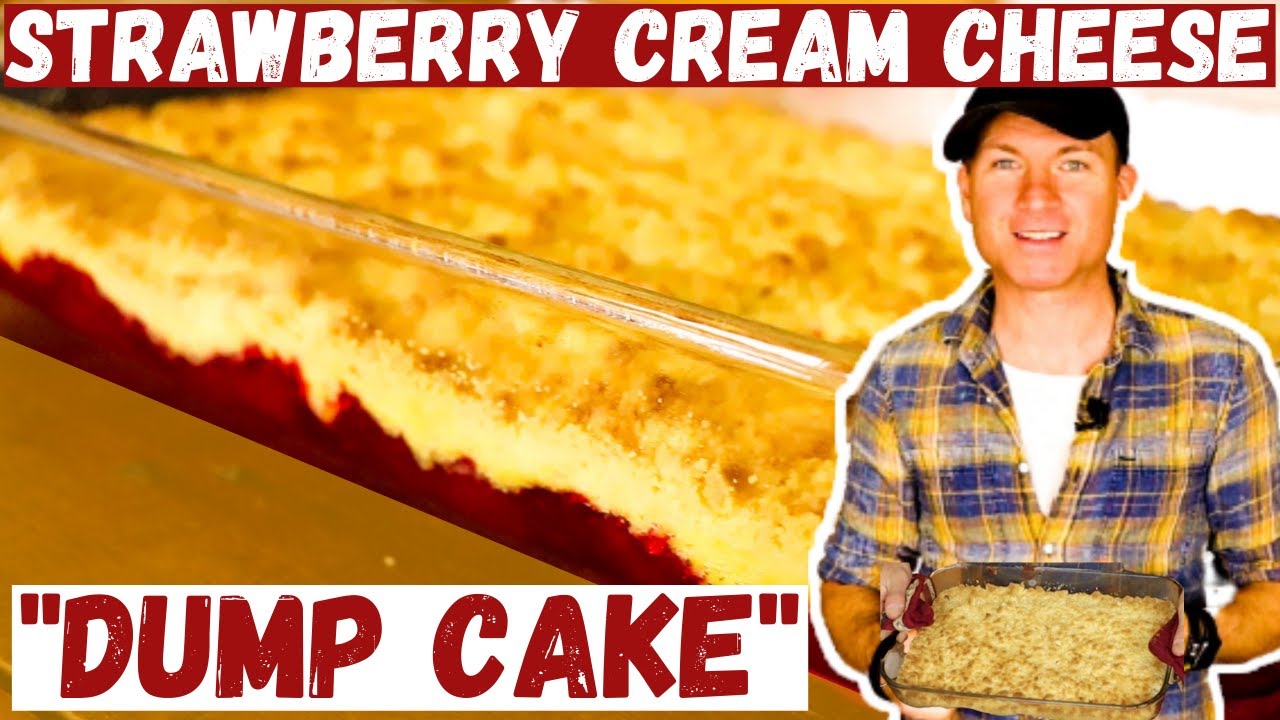 How to make EASY Strawberry Cream Cheese "Cheesecake Dump Cake".. Cheesecake Hack.. MUST TRY..!