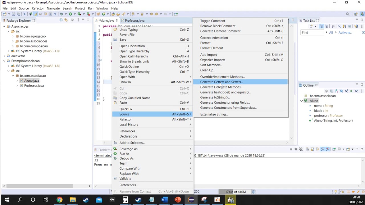 Relacionamento entre objetos (Associação, Agregação e Composição) #Java