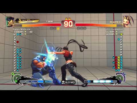 Happy Medicine (M.Bison/Dictator) vs. UYG nuckledudu (IbukI) SSF4:AE XBL Match