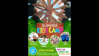kids summer camp, summer camp, holidays design template