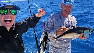 Double Hook Up on Blackfin Tuna! Key Largo Offshore: WATCH TIL THE END!