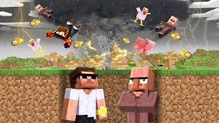 Surviving 99 Days in Bunker with Natural Disaster in Minecraft..