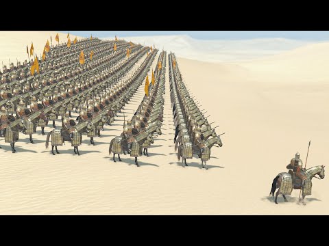 1000 Aserai Cavalry vs 1000 Battanian Warriors – Desert Ambush in Bannerlord