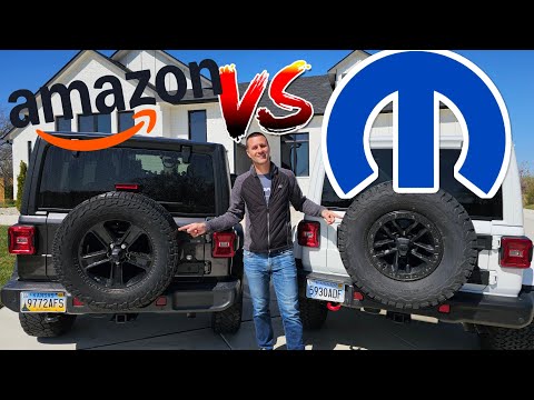 $100 CHEAP AMAZON Jeep Wrangler JL Rubicon Mopar Tire Carrier Bracket and Install How To