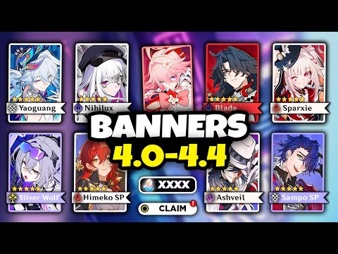 NEW UPDATE! CHARACTER BANNER ROADMAP FOR 4.0 TO 4.4 ALONG WITH UPCOMING UNITS - Honkai: Star Rail