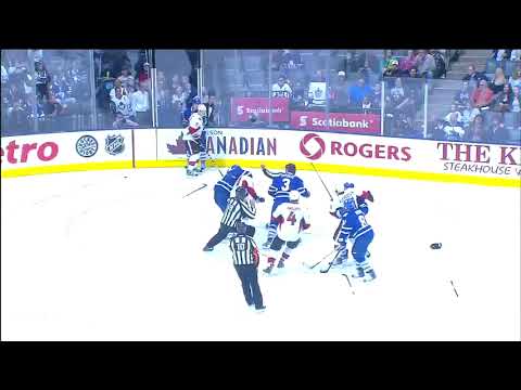 Dion Phaneuf crushes da Costa 10/8/11