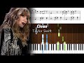 Taylor Swift - Clean - Piano Tutorial with Sheet Music