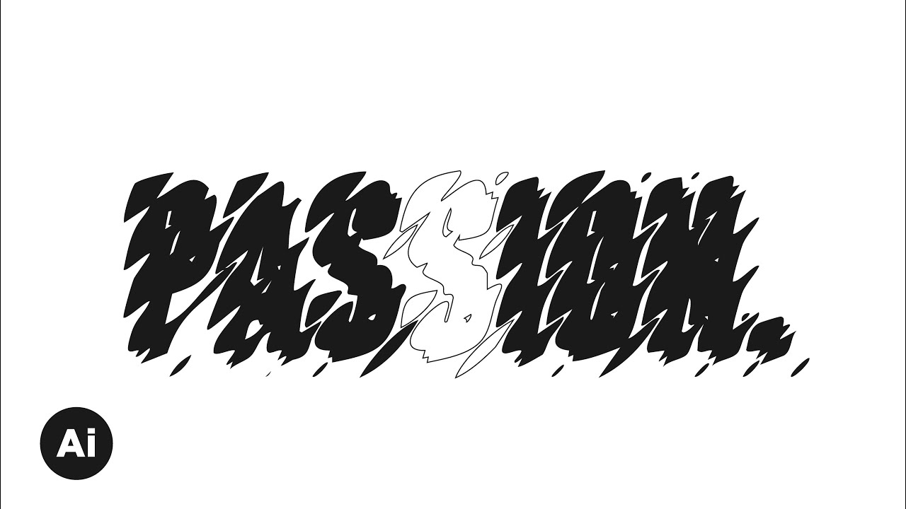 Illustrator Text Effect Tutorial : Glass Distorted Text