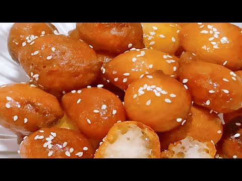 Luqaimat- A Popular Arabian dessert | crunchy and juicy Sweet Dumplings | Sweet ball !