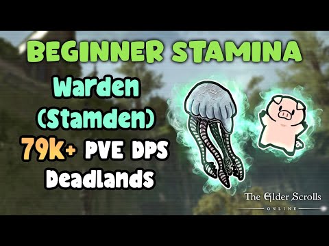 ESO Beginner Stamina Warden (Stamden) 79k+ PVE DPS Deadlands