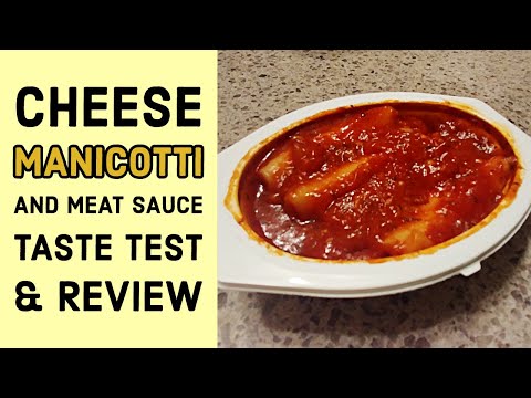 CHEESE MANICOTTI and Meat Sauce from Hormel Compleats...