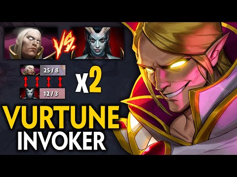 THIS IS HOW VURTUNE INVOKER OWNS QUEEN OF PAIN MID | Dota 2 Invoker