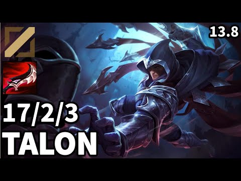 Talon Mid vs Hecarim - EUW Master | Patch 13.8