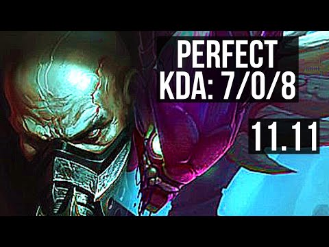 URGOT vs KHA'ZIX (JUNGLE) | 7/0/8, Godlike, 800K mastery | NA Diamond | v11.11