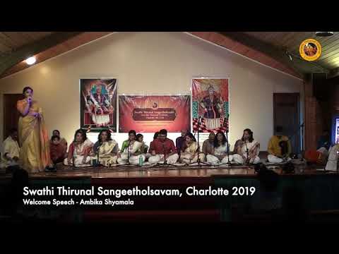 Swathi Sangeetholsavam 2019 - Welcome Speech