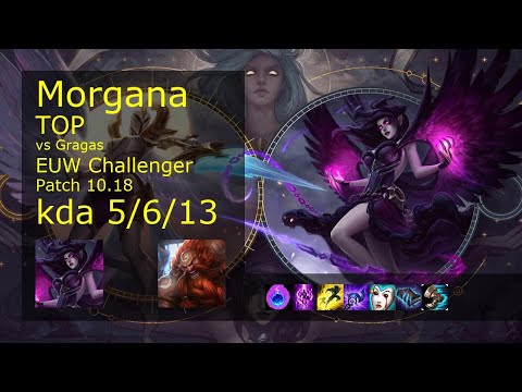 Morgana Top vs Gragas - EUW Challenger 5/6/13 Patch 10.18 Gameplay