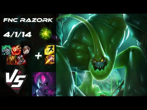 Fnatic Razork Zac Jungle vs Evelynn - EU Challenger Patch 14.5.1
