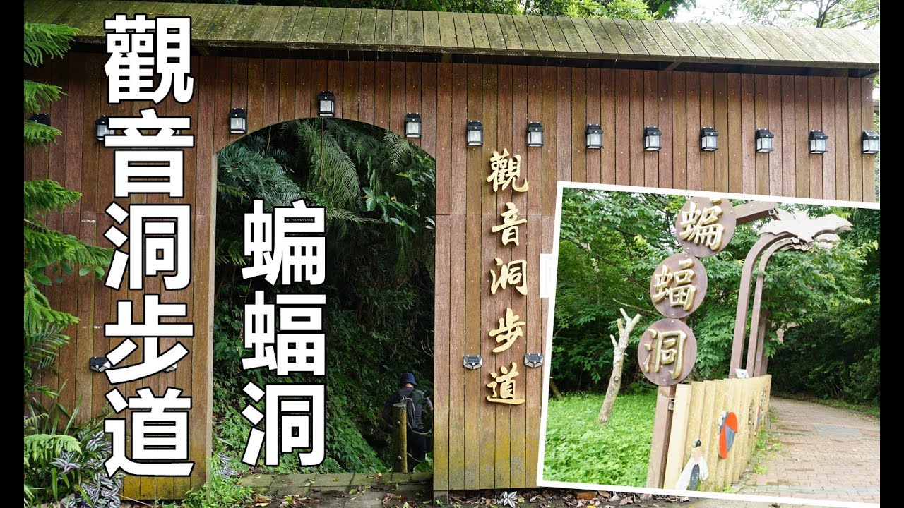 觀音洞步道南口，走到三民蝙蝠洞步道北口來回，經過觀音洞瀑布，小吊橋，看三民蝙蝠洞天然岩洞景觀，桃園復興步道！