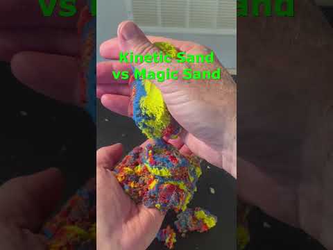 Part of a video titled Kinetic Sand vs Magic Sand - YouTube
