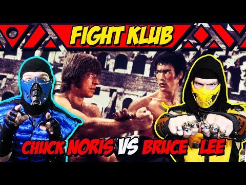 Scorpion & Sub Zero React - Bruce Lee VS Chuck Noris! (Way of the Dragon) | MKX PARODY!