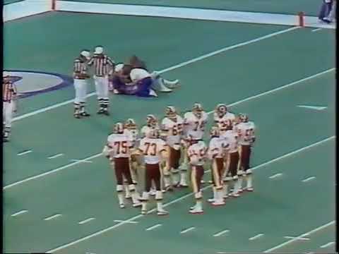 1979 - John Riggins Makes Incredible Hard Block on Lions Defender