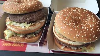 Dead flat Mc Donalds big Mac burgers