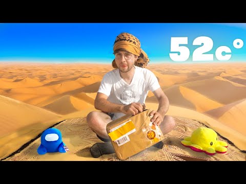 Ich Packe Fan Pakete in der Wüste aus