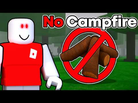 I Survived 99 Nights in The Forest with NO CAMPFIRE..