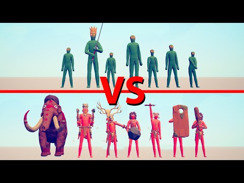 ZOMBIE Team vs TRIBAL Team - Totally Accurate Battle Simulator TABS