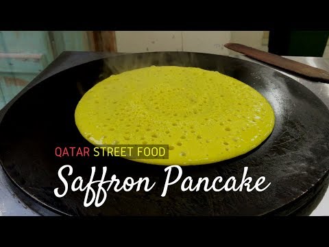 Saffron Pancake (Chebab) in Souq Waqif | Qatar Street Food