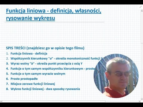 Funkcja liniowa - Definicja Własności Rysowanie wykresu - Matematyka Liceum i Technikum