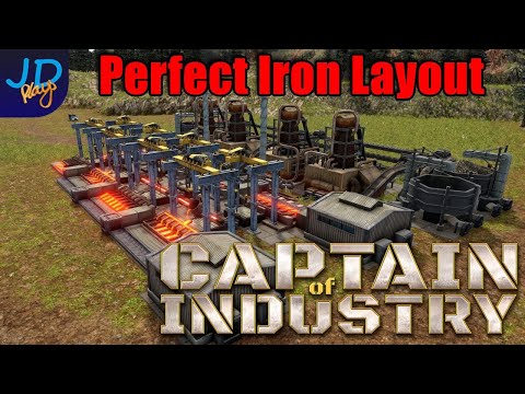 Perfectly Efficient Iron Smelter 🚜 Captain of Industry  👷  Walkthrough, Tutorial, Guide, Tips
