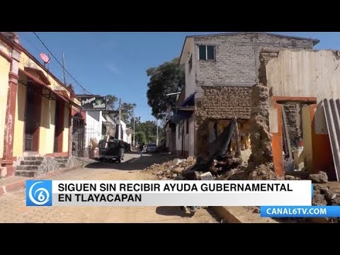 Afectados por el sismo continúan sin recibir ayuda gubernamental en Tlayacapan