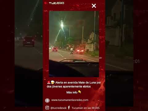 🚨🍺 Alerta en avenida Mate de Luna por dos jóvenes aparentemente ebrios
