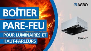 FlamoX® Boîtier d'encastrement pare-feu pour lampes et haut-parleurs