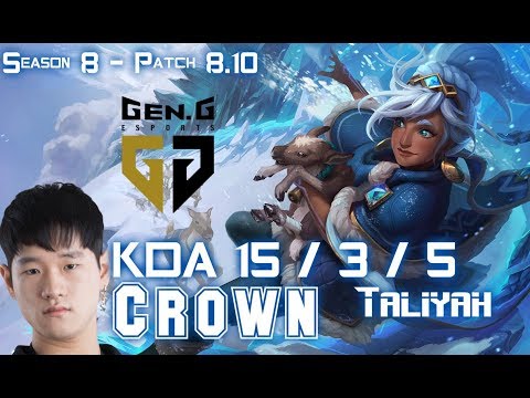 Gen Crown TALIYAH vs LULU Mid - Patch 8.10 KR Ranked