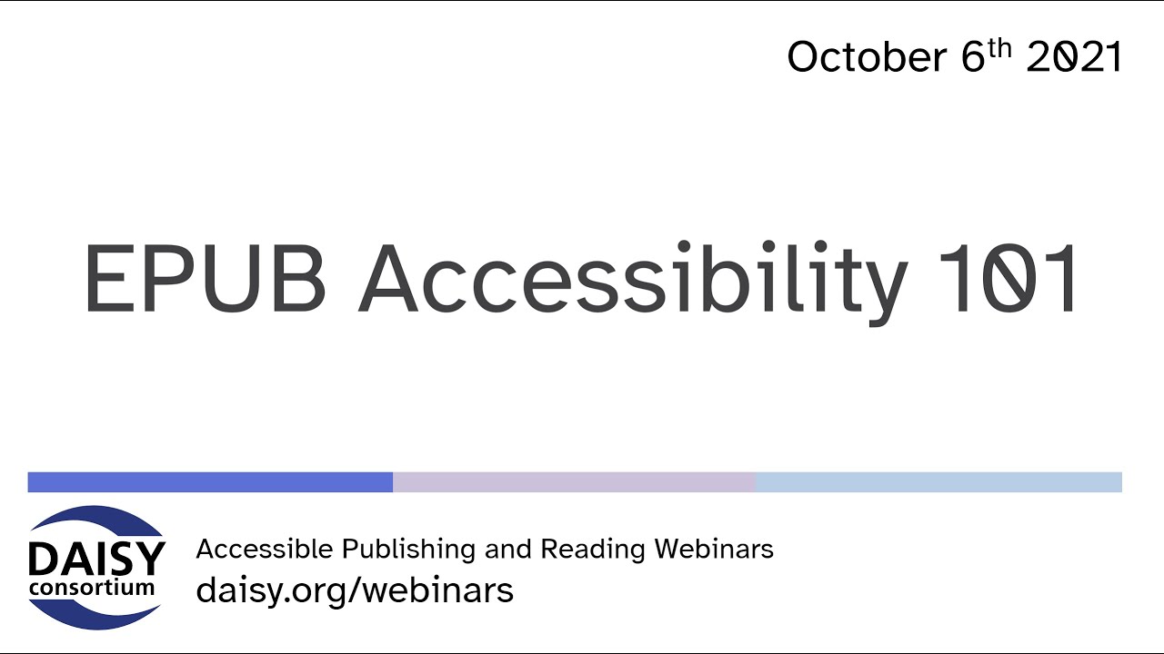 EPUB Accessibility 101