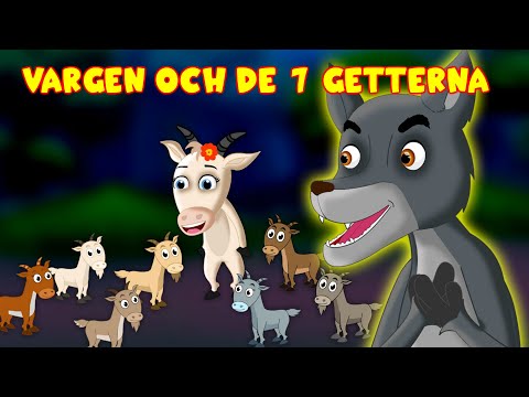 Vargen och de 7 getterna | Sagor för barn | Tecknat på Svenska