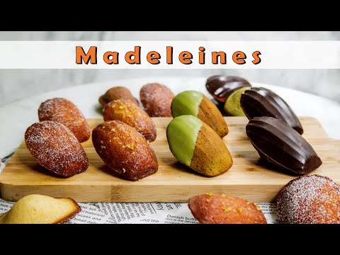 Madeleines | 4 Flavors w/ 1 Basic Batter | Classic French Small Cakes | 玛德莲蛋糕. 1 个面糊做4 种口味. 经典法式小蛋糕