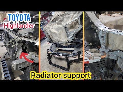 Como cambiar un soporte radiador #toyota #highlander Radiator support