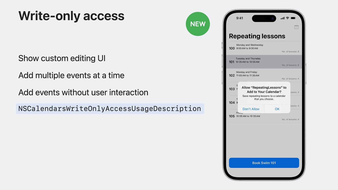 WWDC23: Discover Calendar and EventKit | Apple