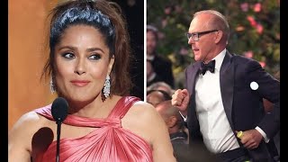 'Are you kidding me?' Salma Hayek calls out Michael Keaton as he misses winning SAG award