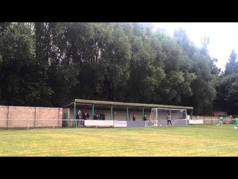 Whyteleafe vs Epsom and Ewell 17/08/13 - Jason Thompson penalty (with added TIN-FOIL FA CUP)